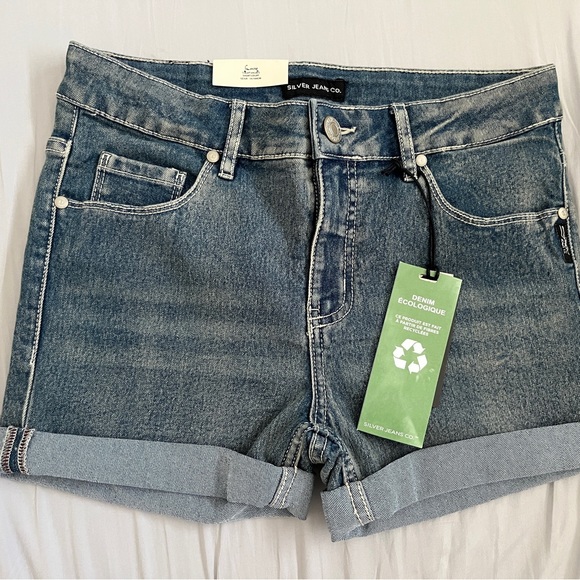 NWT silver jeans co. Lacy bleach mid rise short - Picture 1 of 5